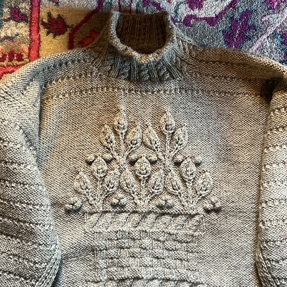 MCKENNA'S VINTAGE WOOL SWEATER OVERSIZED CHUNKY HAND KNIT CREAM MADE IN IRELAND - Picture 4 of 12